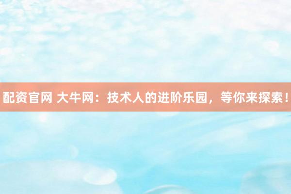 配资官网 大牛网：技术人的进阶乐园，等你来探索！