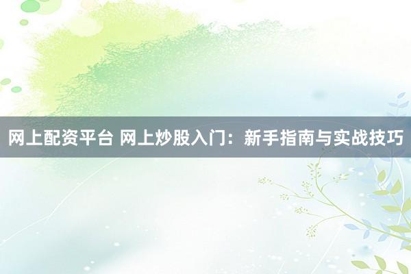 网上配资平台 网上炒股入门：新手指南与实战技巧