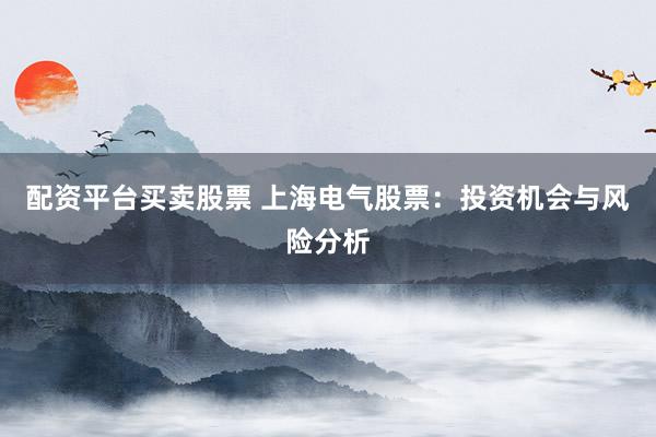 配资平台买卖股票 上海电气股票：投资机会与风险分析