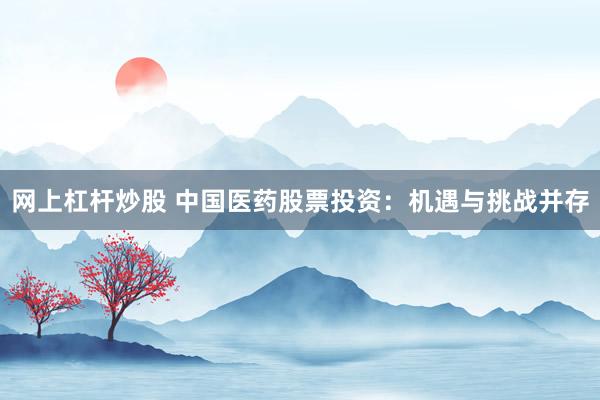 网上杠杆炒股 中国医药股票投资：机遇与挑战并存