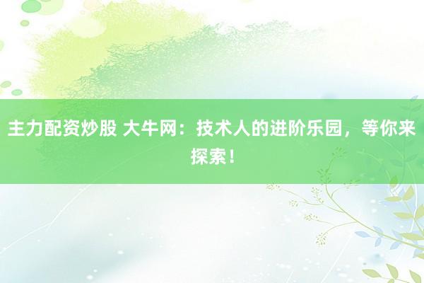 主力配资炒股 大牛网：技术人的进阶乐园，等你来探索！